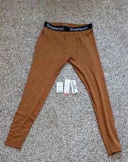 SmartWool Base Layer Bottoms Large Acorn Heather 100% Merino