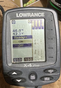Lowrance X-4 Pro Depth Finder Fish Finder With Transponder