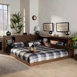 Pottery Barn Platform Full Bed With Storage - Java 