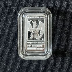 Pokemon - Charizard - 1g .999 Pure Silver Bar