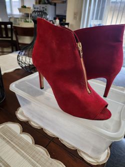 Womens Red Ankle Boots( Moving Sale)
