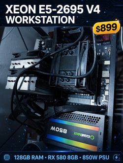 Intel Xeon E5-2695 v4 Workstation PC - 128GB RAM - RX 580
