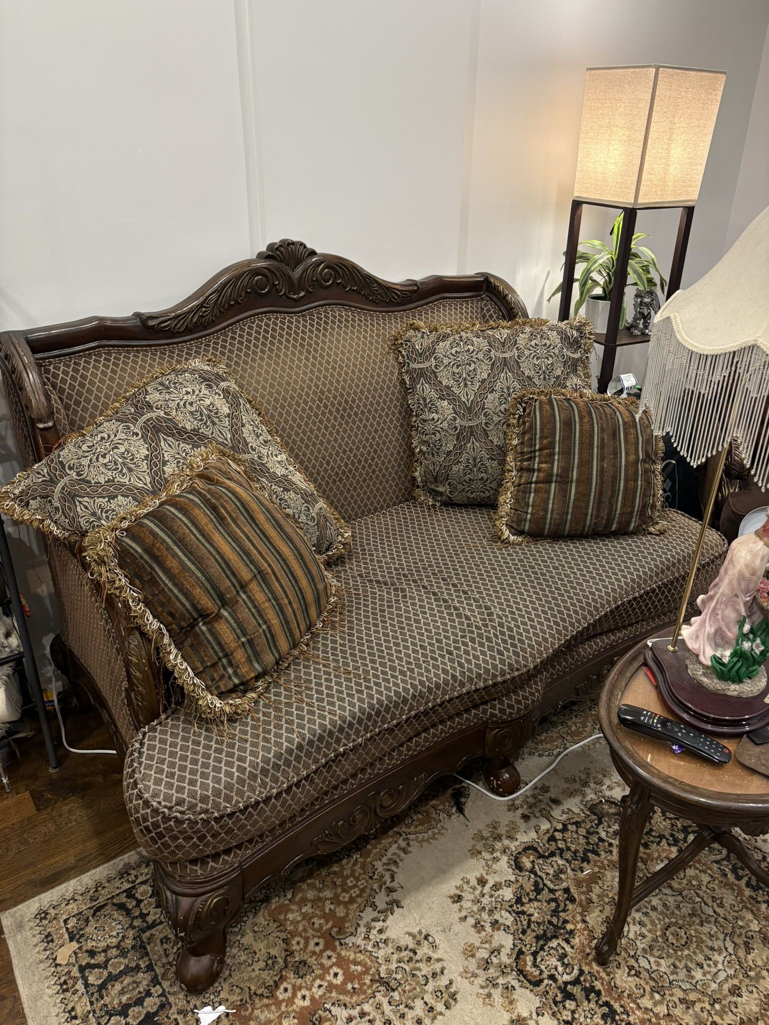 antique wooden couch