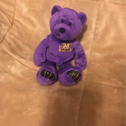 1998Limited Treasures Plush Pro Purple Bear Randy Moss #84 Minnesota Vikings NFL