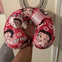 Betty Boop Red and Pink Travel Pillow NEW