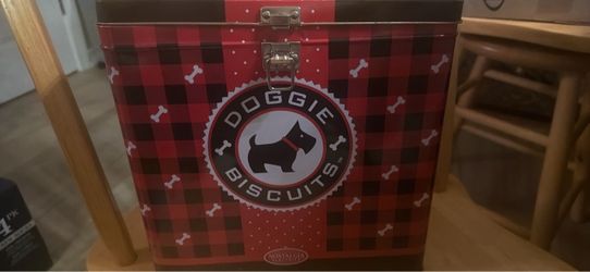 Nostalgia Electrics Doggie Biscuits Tin Carrier