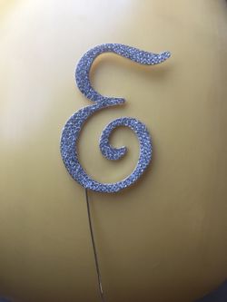 Letter “E” Wedding Cake Topper
