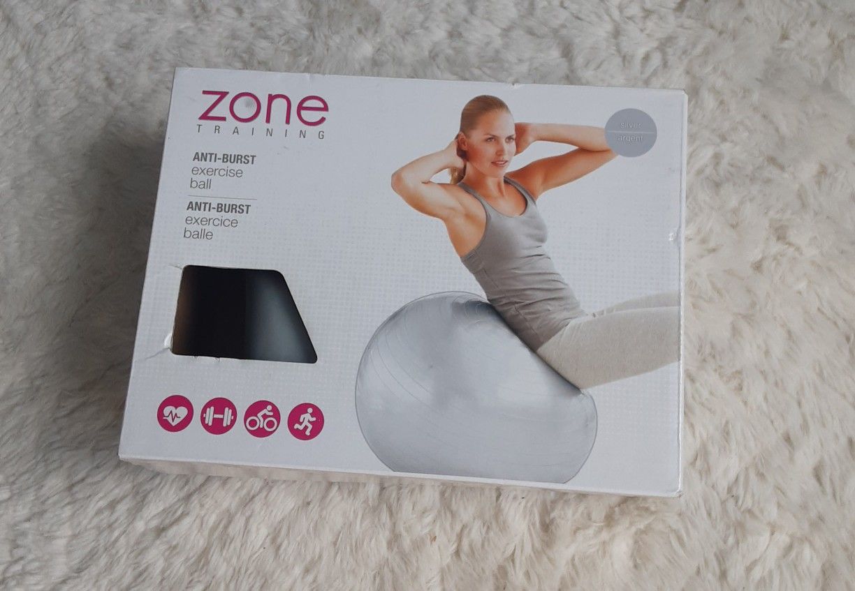 ZONE TRAINING ANTI BURST EXERCISE BALL 65cm NEW IN BOX