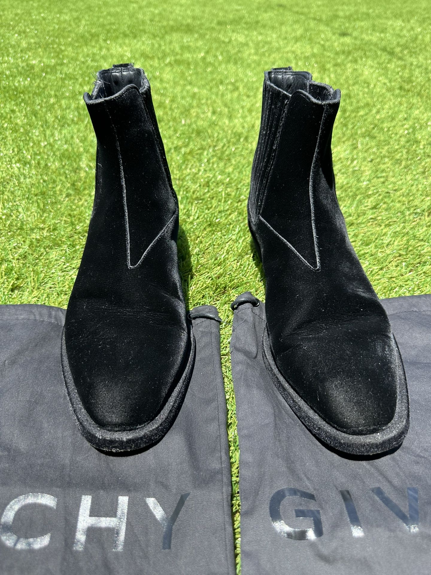 Givenchy Rider Chelsea 100% Viscose Black Boots Men 43/US 10