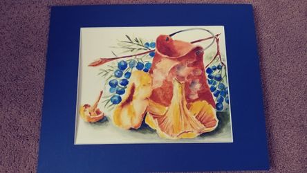 Watercolor painting, still life