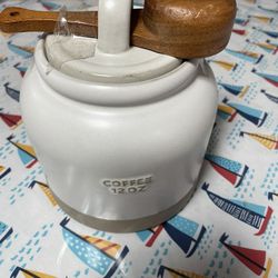 12oz Stoneware Crock Coffee Canister with Scoop