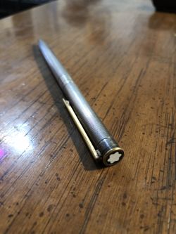 MontBlanc Noblesse Slimline Stainless Steel & Gold Rollerball Pen - Vintage