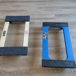 2-Pack Moving Dollies Bundle - Heavy Duty (Wood & Plastic)