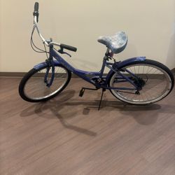 Women’s or girls bike. Need  the speed gear to be adjusted and a new seat.  Tires are good and the brakes are good. $50.