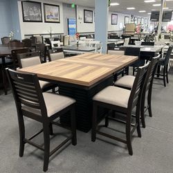 7PC Counter Height Dining Table Set 