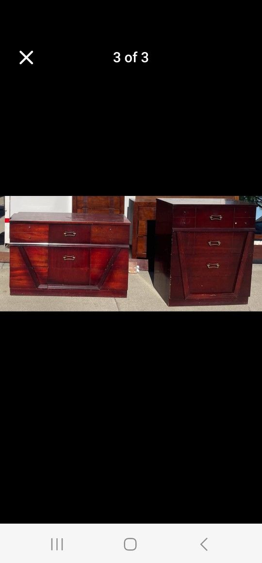 Mid-Century Modern:Tall Chest of Drawers And Dresser Set (OBO)