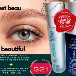 Copla Mineral Sunscreen SPF30+ Refreshing Water Mist Sunscreen.Exp/3/24.