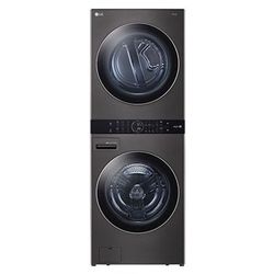 LG ThinQ Stacked 4.5 Cu.Ft. Front Load Washer & 7.4