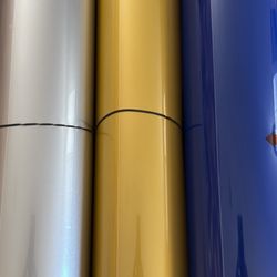 I Have Three Colors Of HTV Vinyl Three Colors Is Gold, Silver And Dodger Blue The Yard Is Eight Dollars.