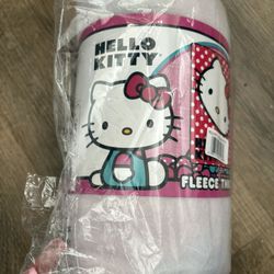 Hello kitty Throw Blanket & Slippers 