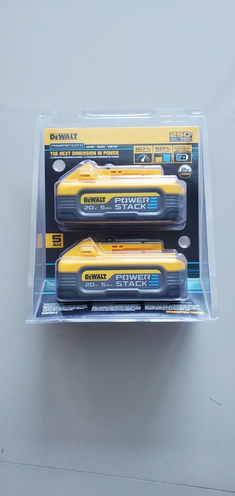 DEWALT
POWERSTACK 20V Lithium-Ion 5.0Ah Battery Pack (2 Pack)