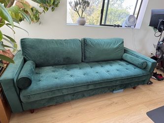 All Modern Green Velvet Sofa (3 seater)