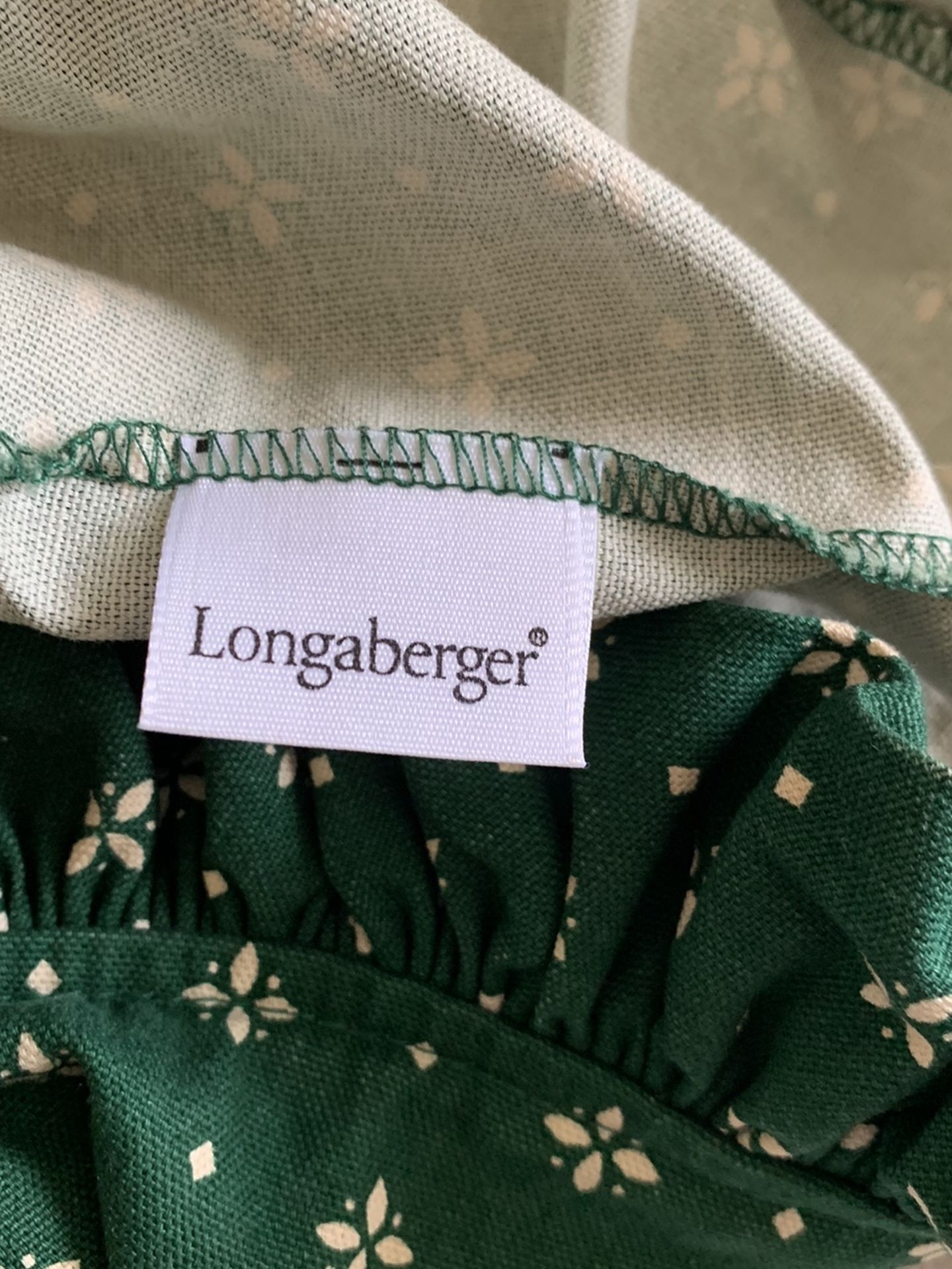 Longaberger Basket Liner - Traditional Green