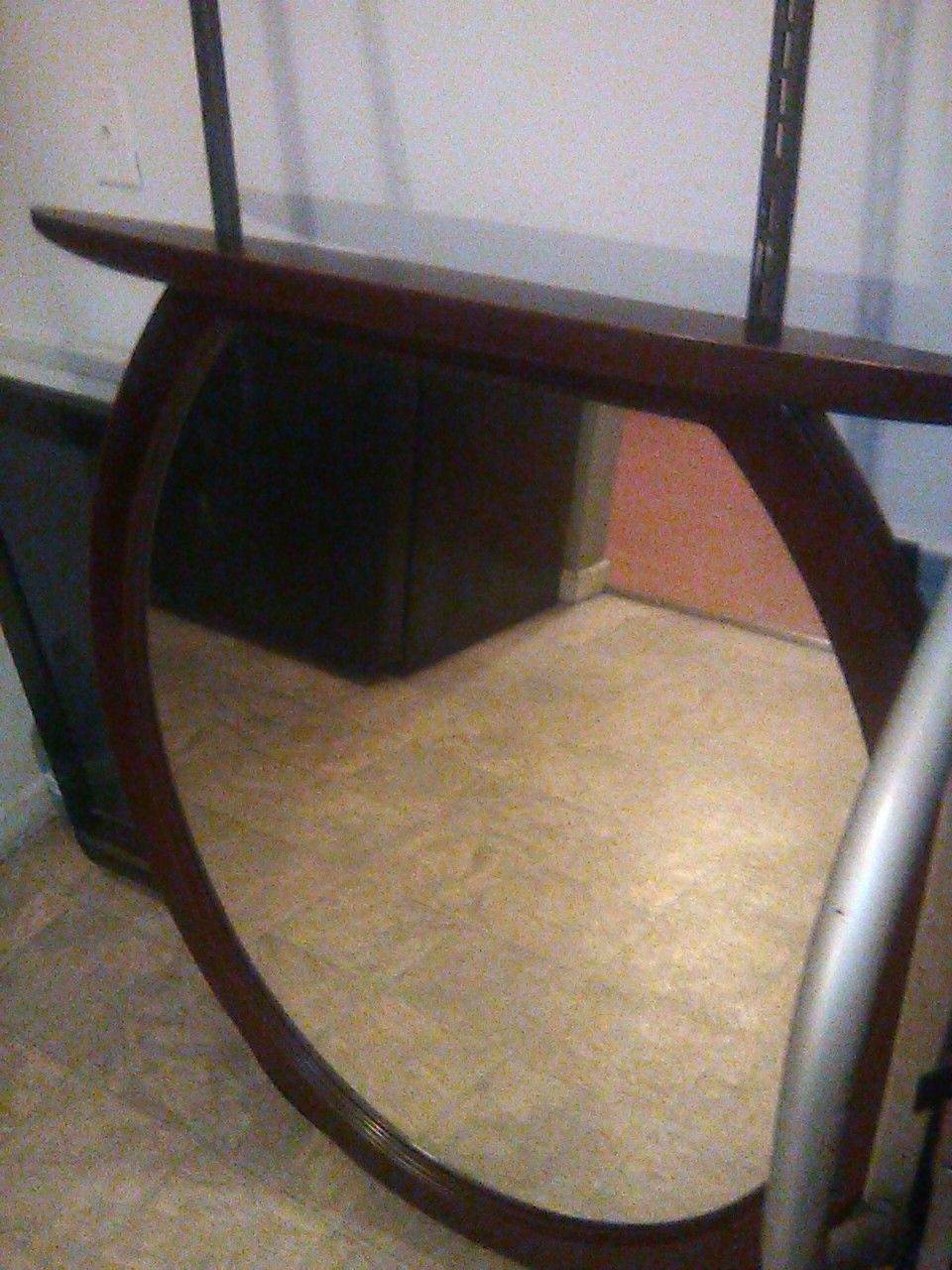 Modern brown glass mirror