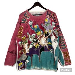 RARE Vintage Kolorway The Cat  Are We Having Fun Sweater MADE IN USA Sz 2
