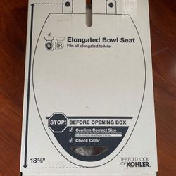 Elongated bowl seat Kohler White