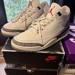 Jordan 3 “White Cement Reimagined’ Size 12