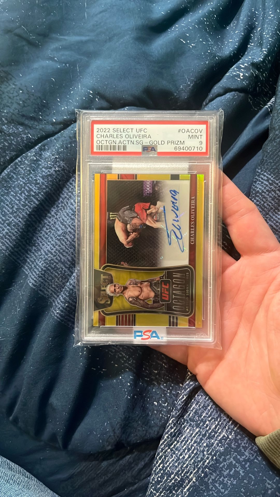 2022 Select UFC Gold Prizm Charles Oliveira 1/10 