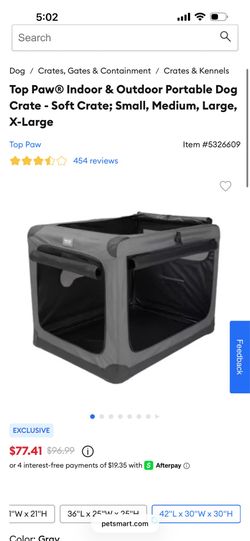Large travel/portable dog crate.