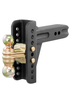 CURT 45902 Adjustable Dual-Ball Channel Mount, 2-1/2" Shank, 6" Drop