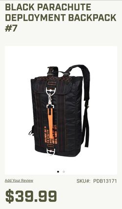 Parachute deployment backpack