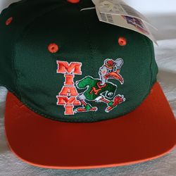 Vintage 90s Miami Hurricanes Hat Nwt 