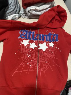 spider hoodie zip up red ( trade or sale )