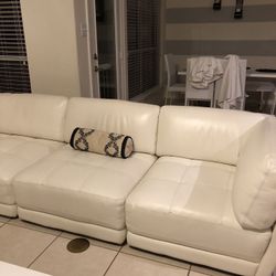 Leather sectional couch