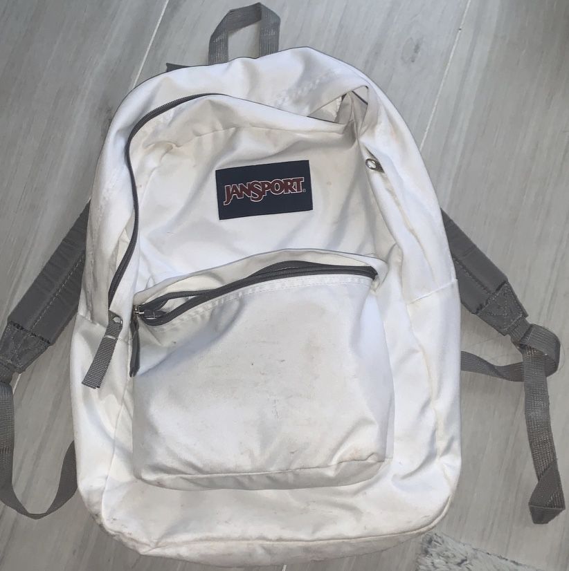 White Jansport Backpack