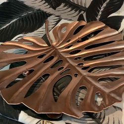 Copper L/Bronze Colored Tropical Wall Art/Tray