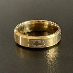 6mm Gold Batman Ring 