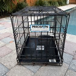 Percision 2 Door Black Wire Dog Crate Cage w/ Tray XS- Foldable!