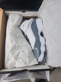 White and grey Jordan rings 6 size 12