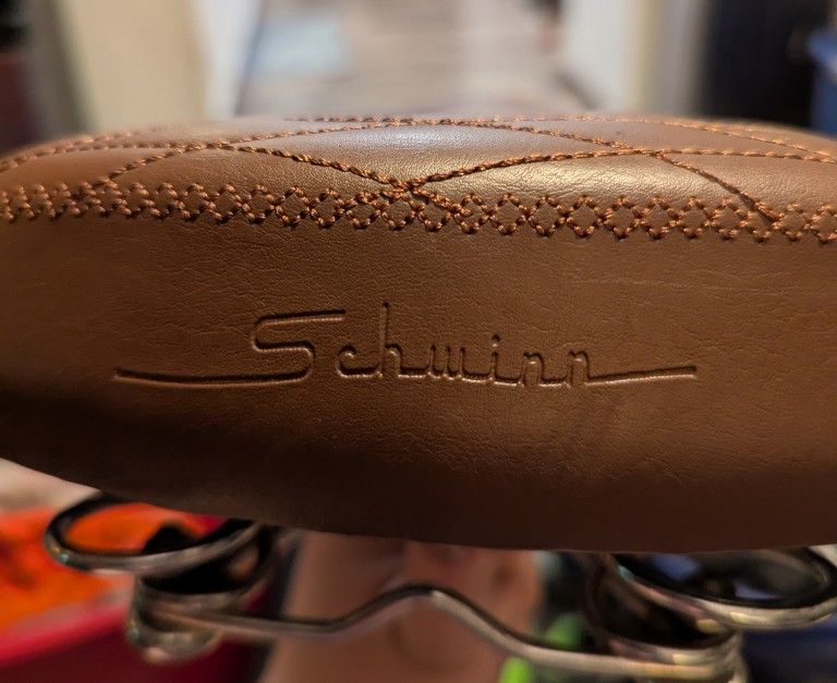 Schwinn Bicycle Seat Brown Spring Cushion