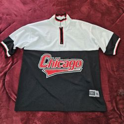 VTG 70s WEEKEND Sports Chicago Bulls Zip Up Shirt DEADSTOCK Men XL Mesh USA Made