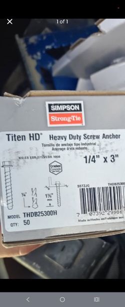 simpson  1/4 by 3 inch quantity 50