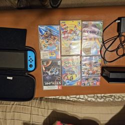 Nintendo Switch And 6 Games