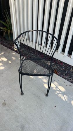 Black iron chairs