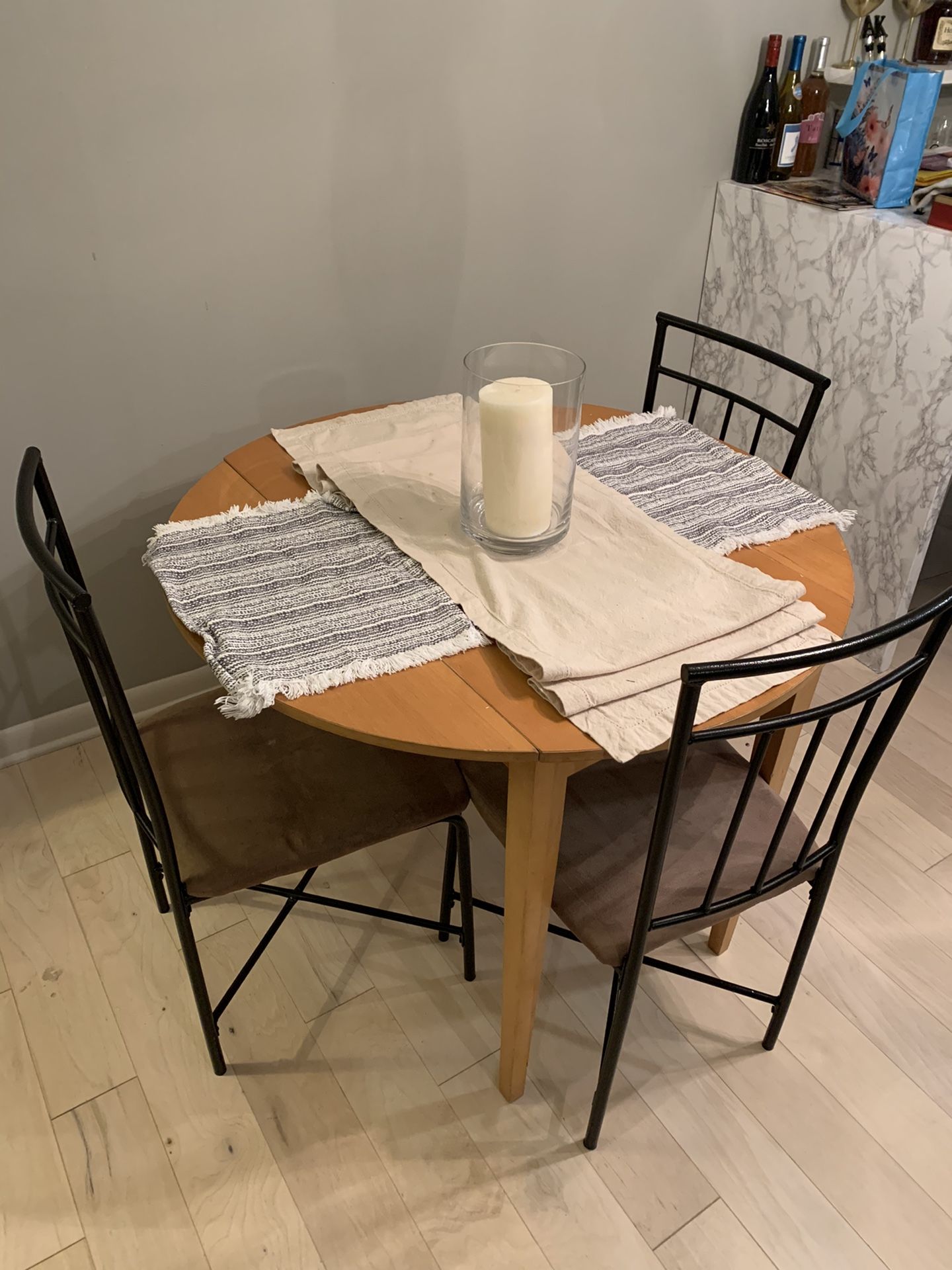 Dining table and chairs