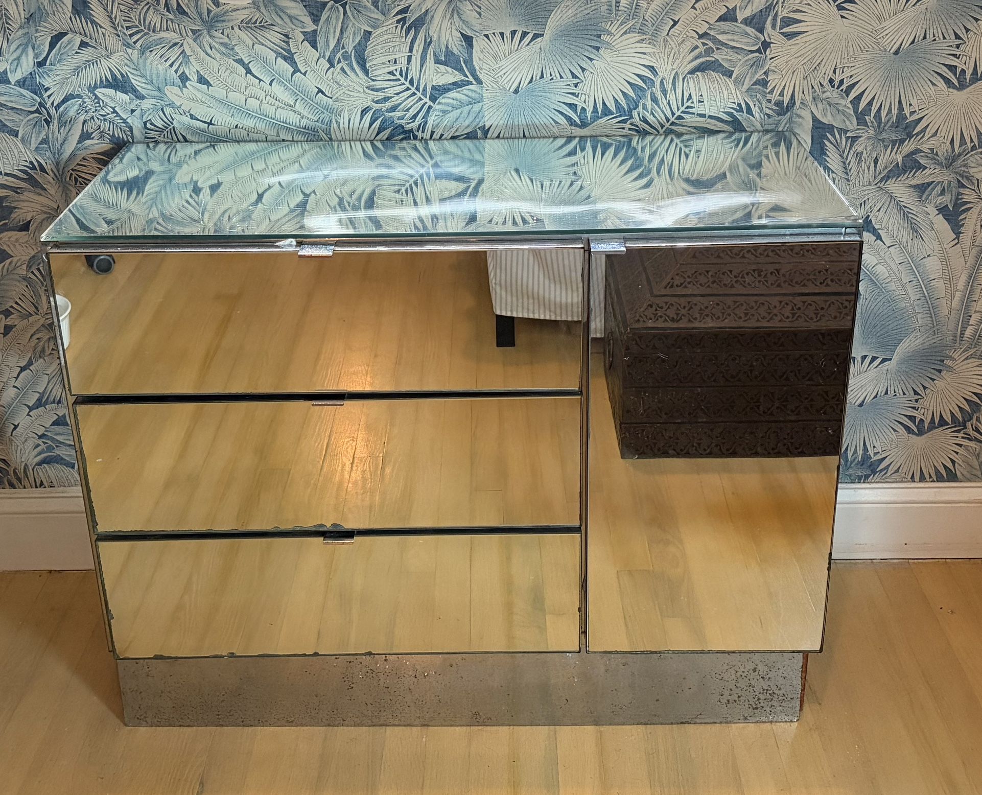 Antique Mirrored Bureau